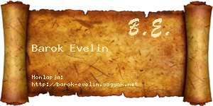 Barok Evelin névjegykártya